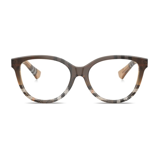 Burberry Vintage Check Cat-Eye Eyeglasses — Check Gradient Sand