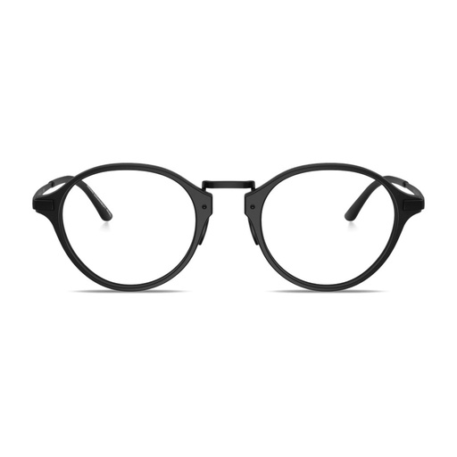 Giorgio Armani Engraved Logo Panthos Eyeglasses — Matte Black