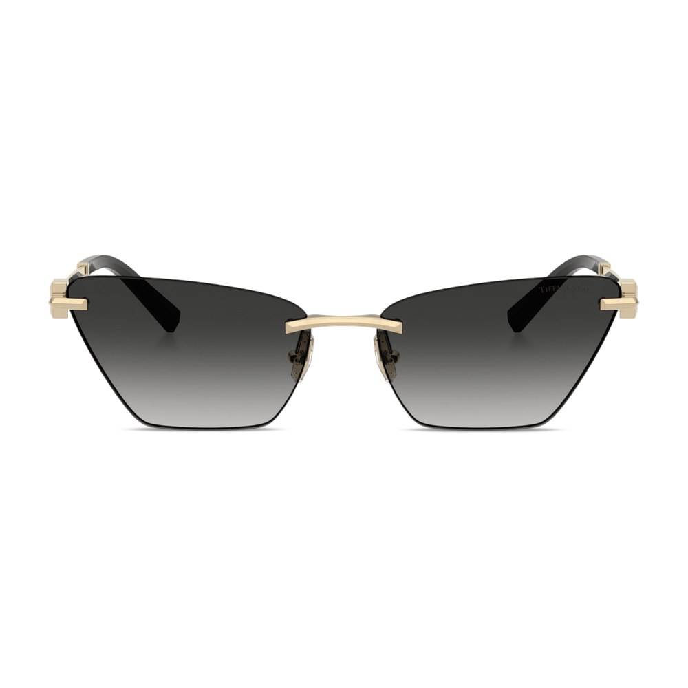 Tiffany T Rimless Butterfly Sunglasses — Pale Gold