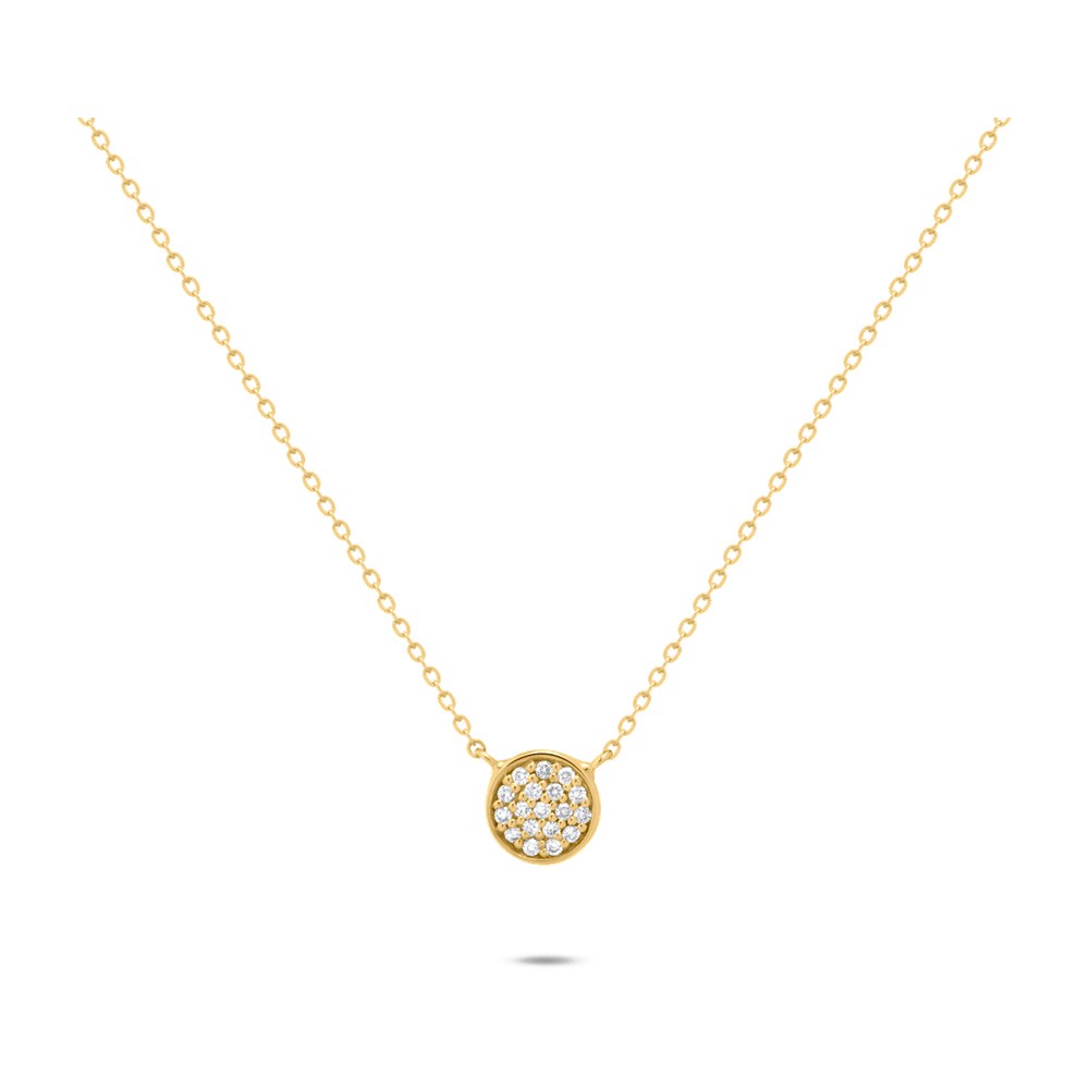 Ciel Pavé Diamond Round Necklace