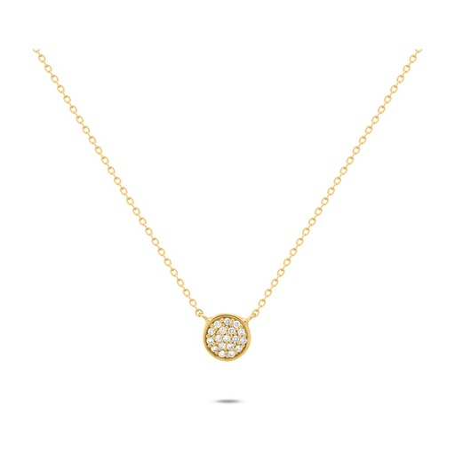 Ciel Pavé Diamond Round Necklace