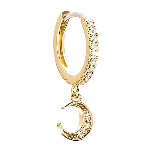 Ana Luisa Crescent Moon Huggie Hoops - Celeste